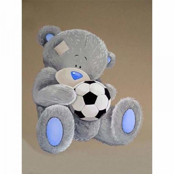 Volledige boor - 5D DIY Diamond Painting Kits Cartoon schattige beer voetbal