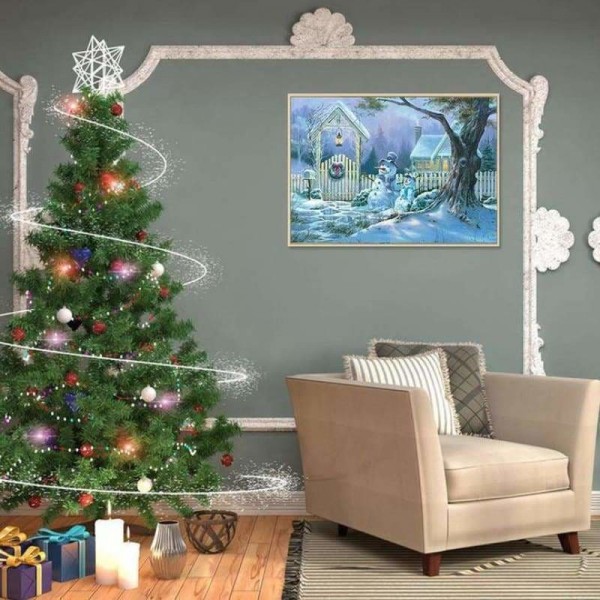 Sneeuwpoppen in de tuin