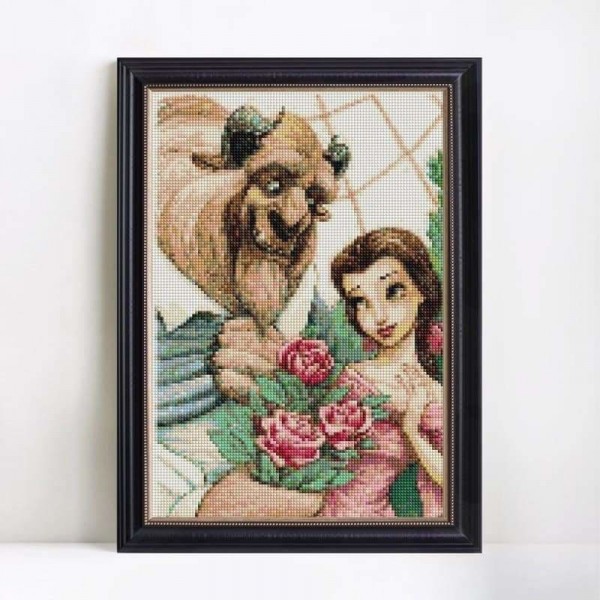 DOUBLE New Hot Sale Beauty And Animal Full Vorm steentjes - 5D Diamond Painting Cross Stitch VM8599