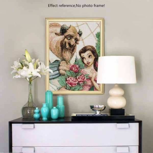 DOUBLE New Hot Sale Beauty And Animal Full Vorm steentjes - 5D Diamond Painting Cross Stitch VM8599