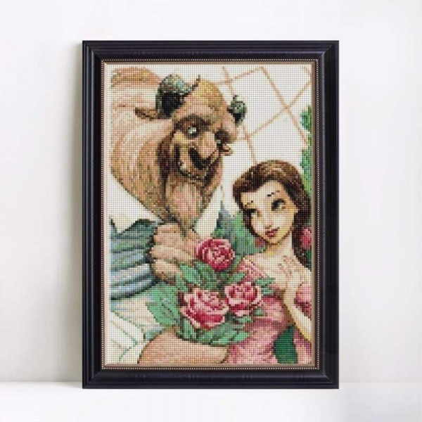 Nieuwe hete verkoop schoonheid en dieren volledige boor - 5D Diamond Painting Cross Stitch
