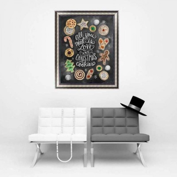 Volledige boor - 5D Diamond Painting Kits Kerstbord