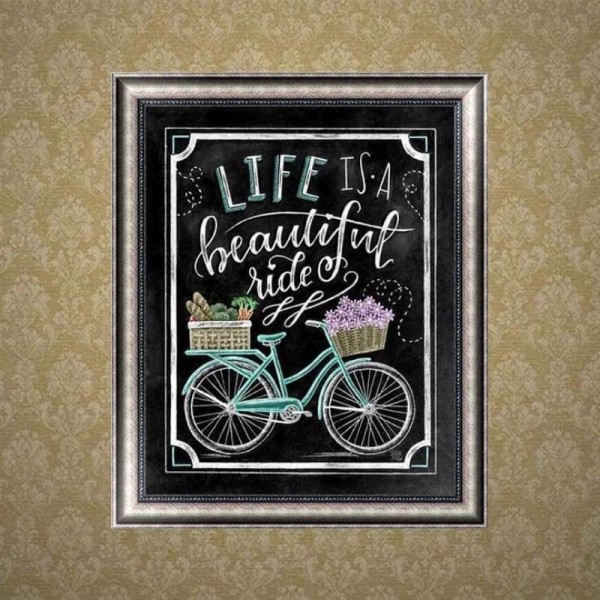 Volledige boor - 5D DIY Diamond Painting Kits Blackboard Bicycle
