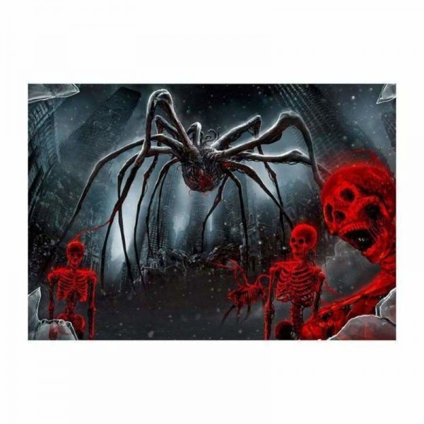 Volledige boor - 5D DIY Diamond Painting Kits Cartoon Halloween Spider Skull