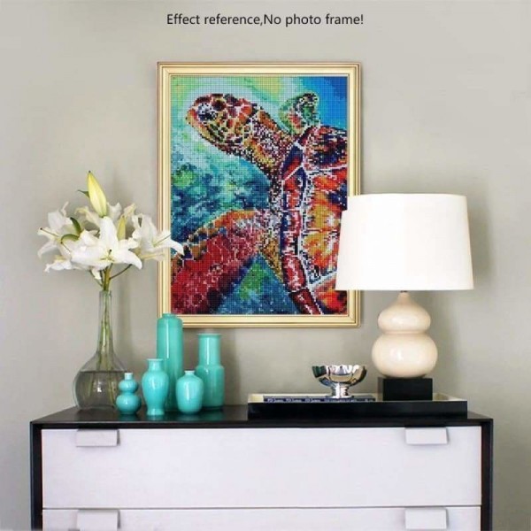 DOUBLE Full Vorm steentjes - 5D DIY Diamond Painting Kits Special Portrait Of Turtle