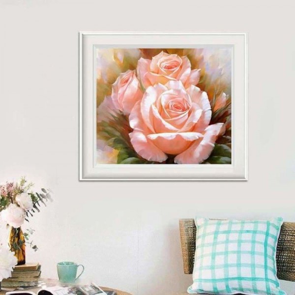 Schilderij roze rozen