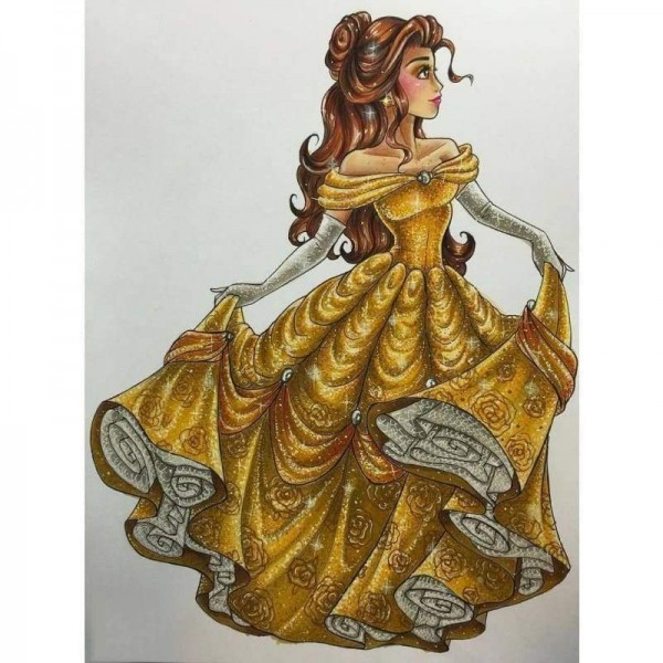 Volledige boor - 5D DIY Diamond Painting Kits Cartoon Elegant Princess
