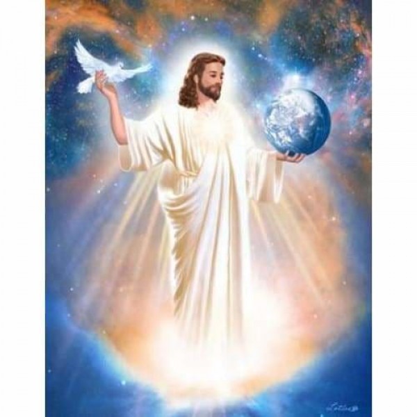 Jezus - Prins van Vrede - Volledige boor diamant schilderij