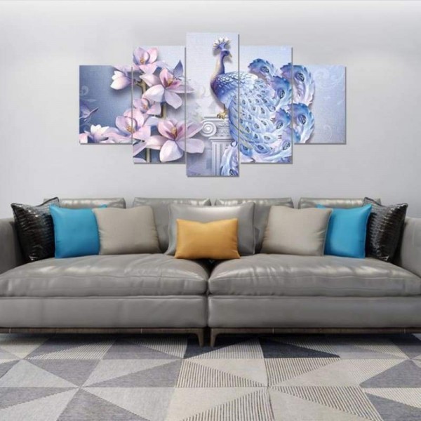 Volledige boor - 5D DIY Diamond Painting Kits Multi Panel Peacock