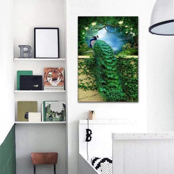 Speciale Borduurwerk Dier Pauw Volledige Boor - 5D DIY Diamant Schilderij Kits