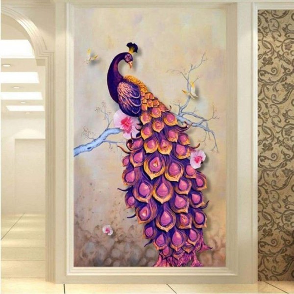 Volledige boor - 5D DIY Diamond Painting Kits Cartoon Special Peacock