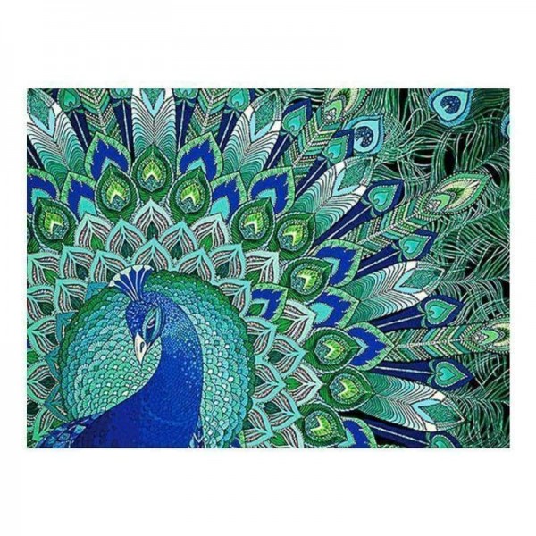 Volledige boor - 5D DIY Diamond Painting Kits Beautiful Blue Dream Peacock