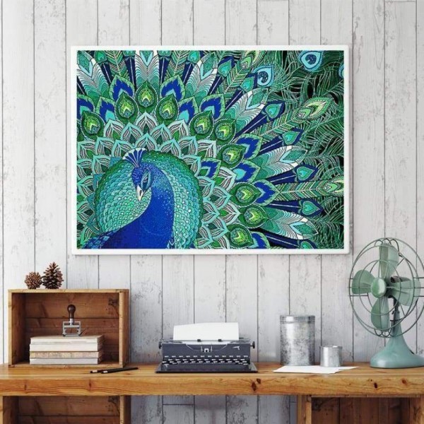 Volledige boor - 5D DIY Diamond Painting Kits Beautiful Blue Dream Peacock