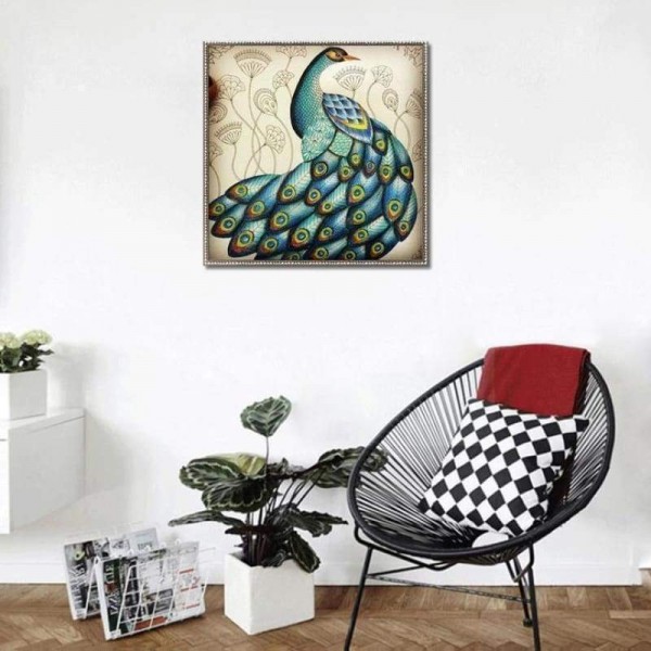 Volledige boor - 5D DIY Diamond Painting Kits Beautiful Blue Green Peacock