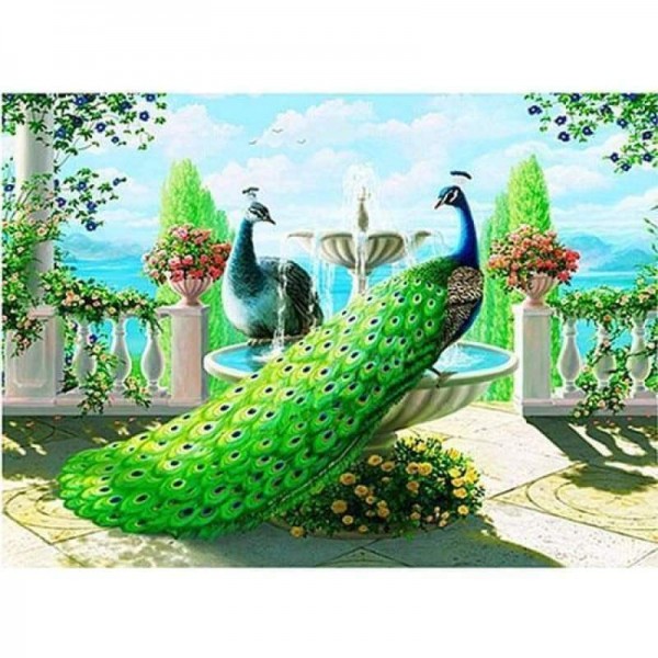Groot formaat borduurwerk Peacock volledige boor - 5D DIY Diamond schilderij Kits