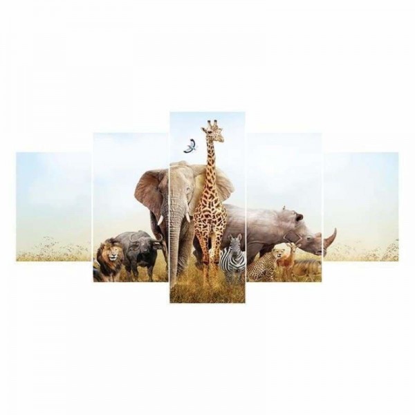 Volledige boor - 5D DIY Diamond Painting Kits Multi Panel Wildlife Animal