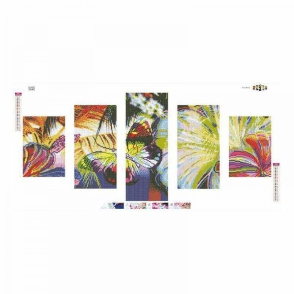 Volledige boor - 5D DIY Diamond Painting Kits Multi Panel Butterfly Picture