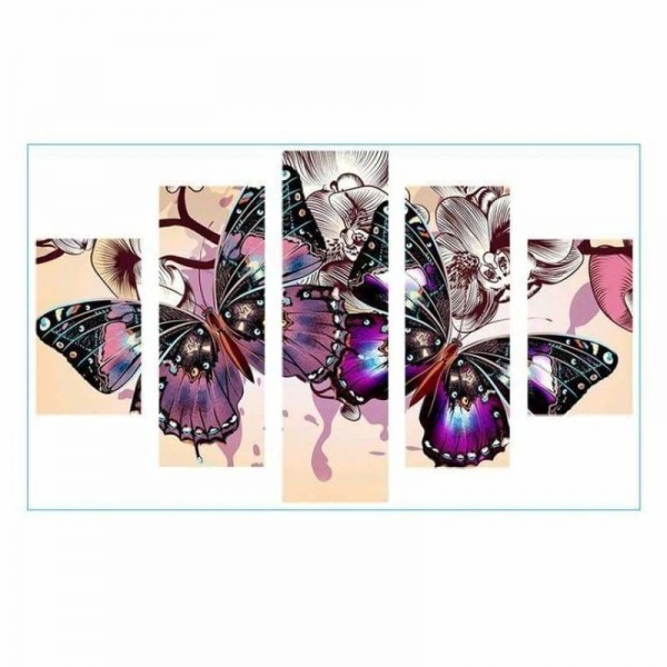 Volledige boor - 5D DIY Diamond Painting Kits Multi Panel Butterfly