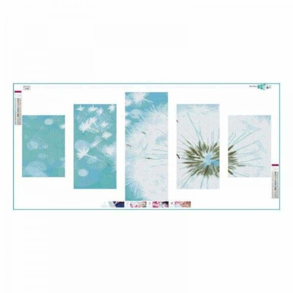 Volledige boor - 5D DIY Diamond Painting Kits Multi Panel Paardebloem