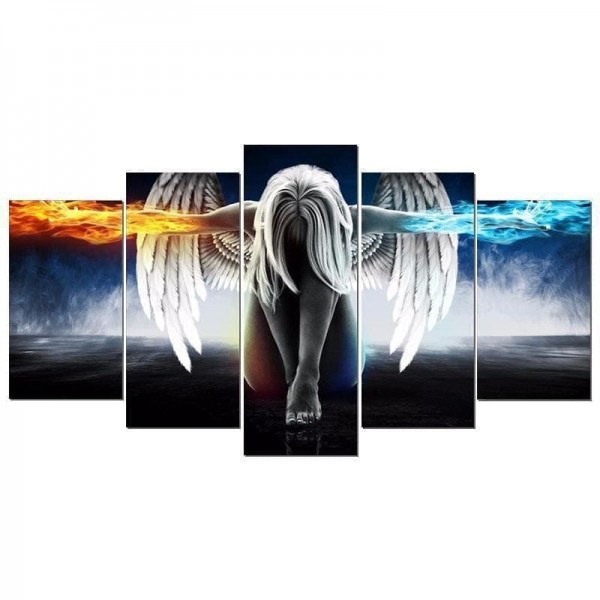 Groot formaat 5st Angel Wings Multi Panel volledige boor - 5D Diy Diamond Painting Kits