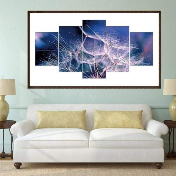 Volledige boor - 5D DIY Diamond Painting Kits Multi Panel Paardebloem