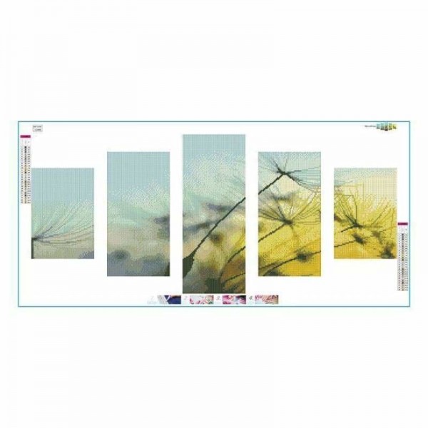 Volledige boor - 5D DIY Diamond Painting Kits Multi Panel Paardebloem