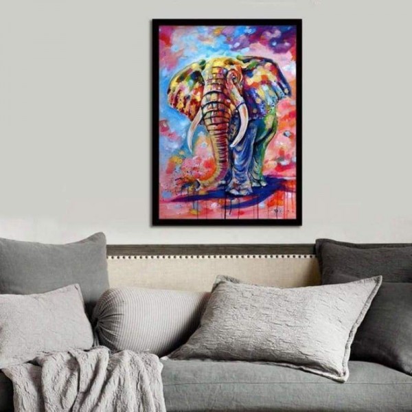 Nieuwe Aquarel Olifant Diy Volledige Boor - 5D Diamant Schilderij Kits QB5380