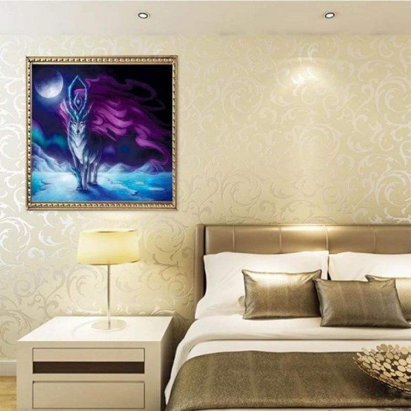 Volledige boor - 5D DIY Diamond Painting Kits Dream Moon King Of Wolf