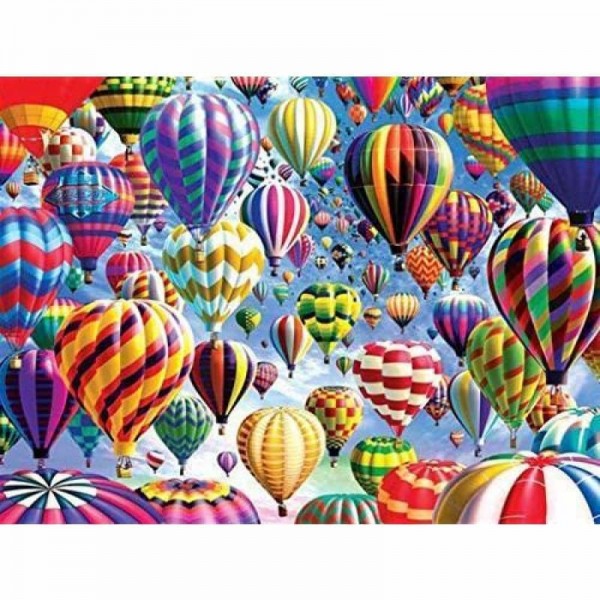DOUBLE Hot Air Balloon Full Vorm steentjes - 5D DIY Diamond Painting Embroidery  Kits NA0637