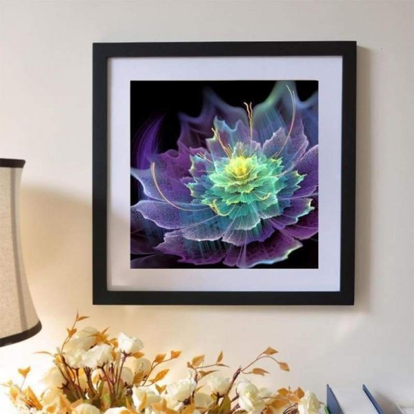Volledige boor - 5D DIY Diamond Painting Kits Kleurrijke droom Lotusbloem
