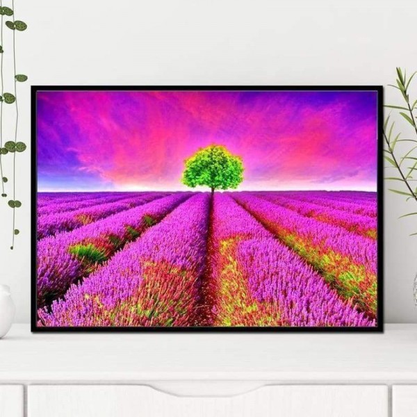 Volledige boor - 5D DIY Diamond Painting Kits Dream Nature Lavender Field