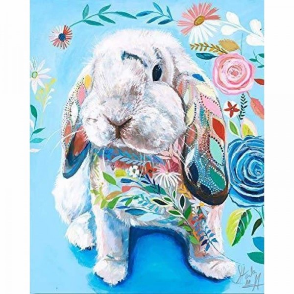 Kleurrijk abstract konijn