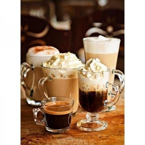 Volledige boor - 5D DIY Diamond Painting Kits Zoet dessert koffiekopje