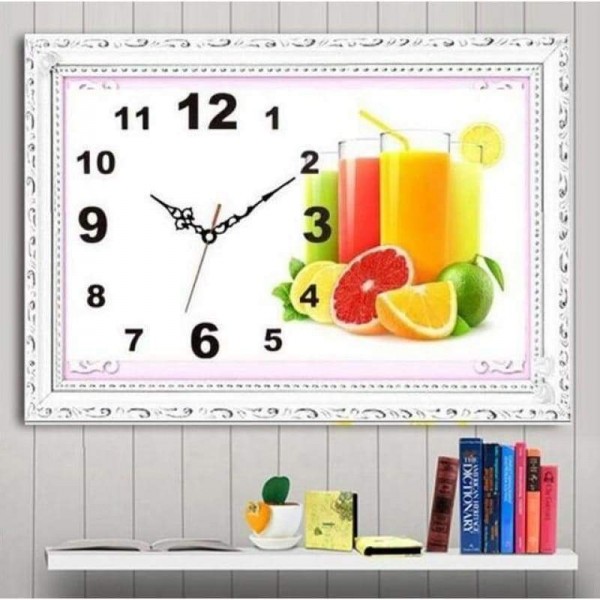 Volledige boor - 5D DIY Diamond Painting Kits Fruit Clock