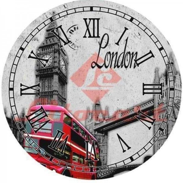 Volledige boor - 5D DIY Diamond Painting Kits Cartoon Lovely London Bridge Clock