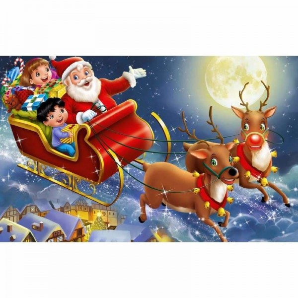 Kerstslee voortgetrokken door Rudolf