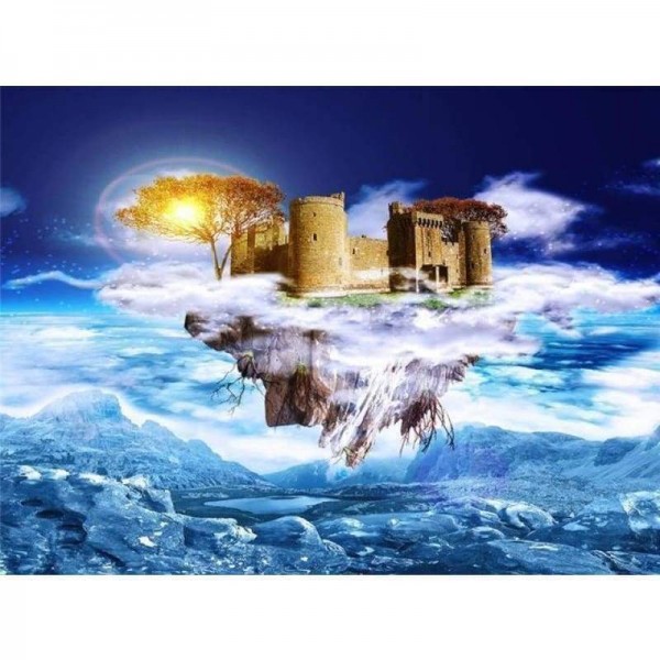 Volledige boor - 5D DIY Diamond Painting Kits Fantasy Castle in the Sky