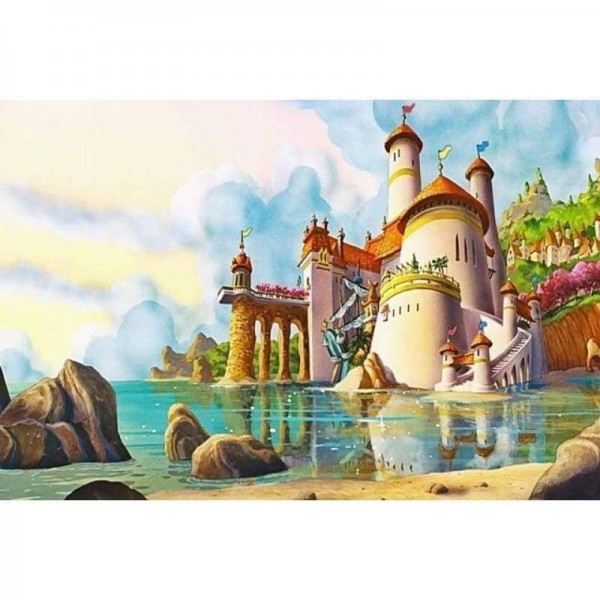 Volledige boor - 5D DIY Diamond Painting Kits Wonderful Cartoon Castle