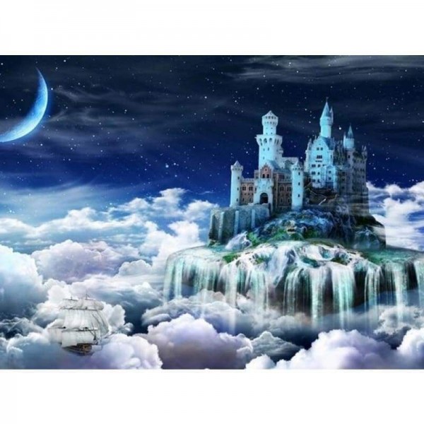 Volledige boor - 5D DIY Diamond Painting Kits Dream Castle in the Cloud