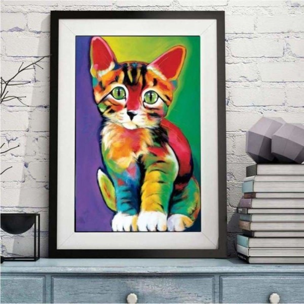 Kleurrijke kitten kunst