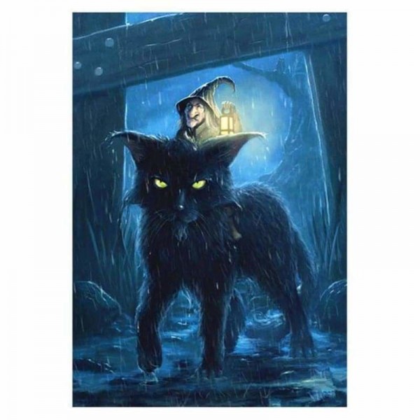 Fantasy kat in de regen