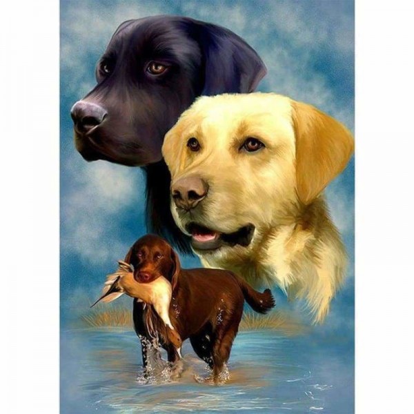 Volledige boor - 5D DIY Diamond Painting Kits Cartoon Pet Dogs