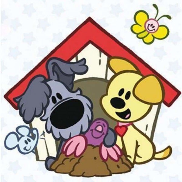 Volledige boor - 5D DIY Diamond Painting Kits Cartoon Dogs House