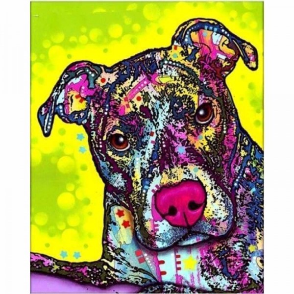 Volledige boor - 5D DIY Diamond Painting Kits Bedazzled Special Colourful Dog