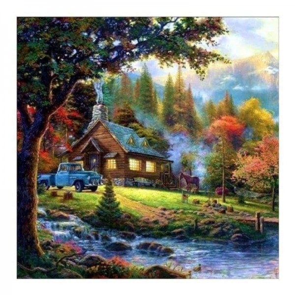 Volledige boor - 5D Diamond Painting Kits Fantastic Dream Colorful Cottage
