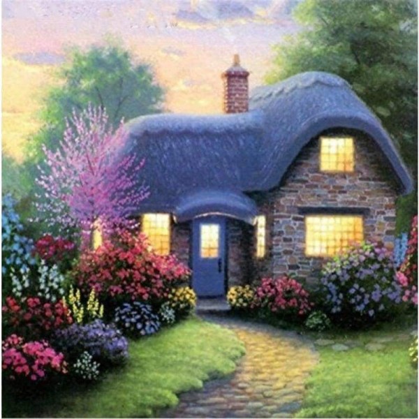 Volledige boor - 5D Diamond Painting Kits Cottage Picture