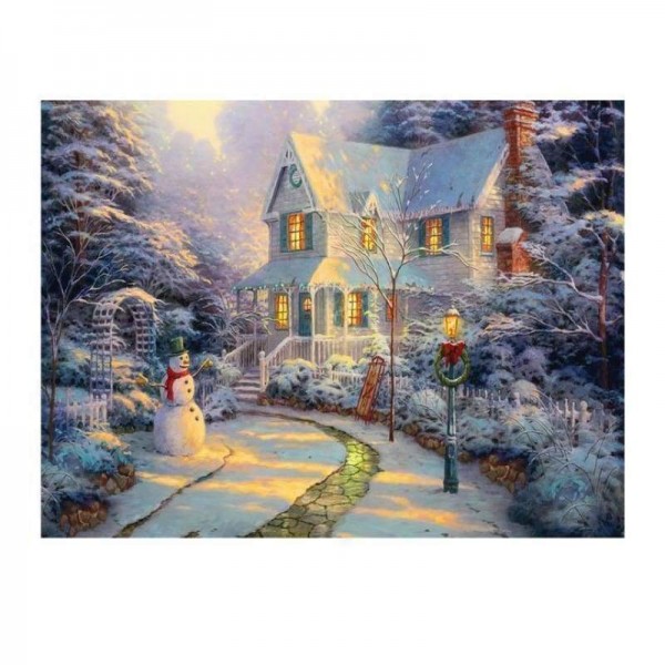Volledige boor - 5D DIY Diamond Painting Kits Dream Winter Landscape Cottage