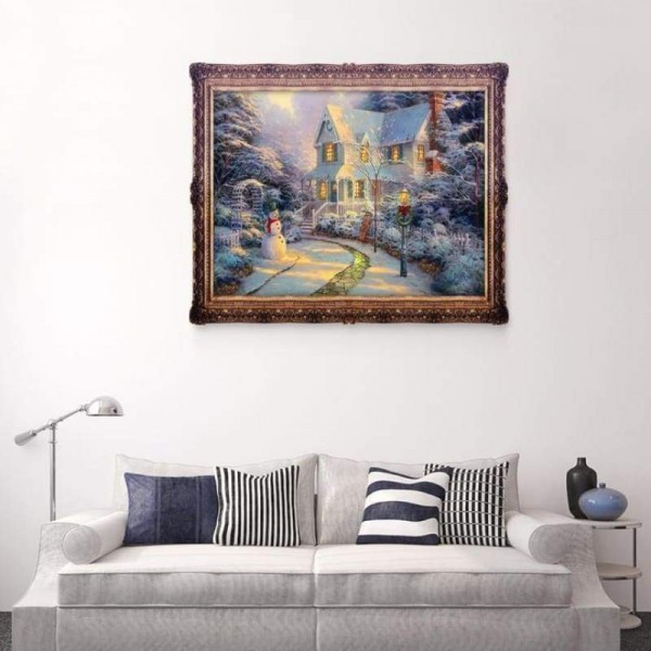 Volledige boor - 5D DIY Diamond Painting Kits Dream Winter Landscape Cottage