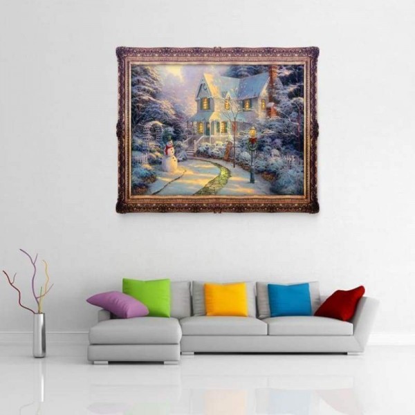 Volledige boor - 5D DIY Diamond Painting Kits Dream Winter Landscape Cottage