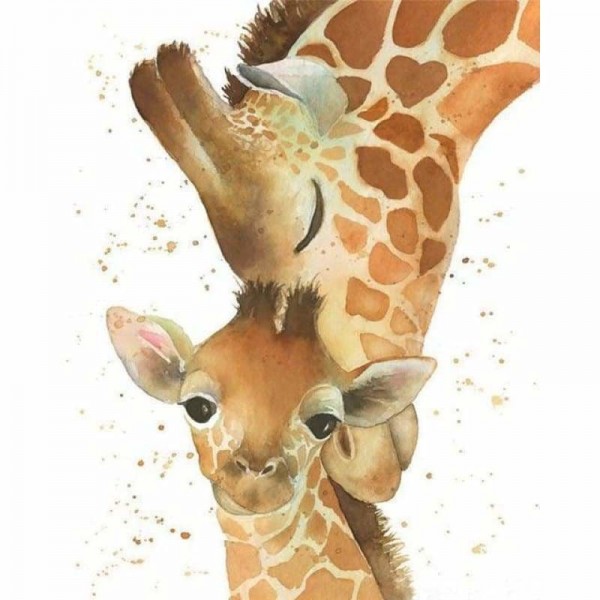 Schattige giraffe familie